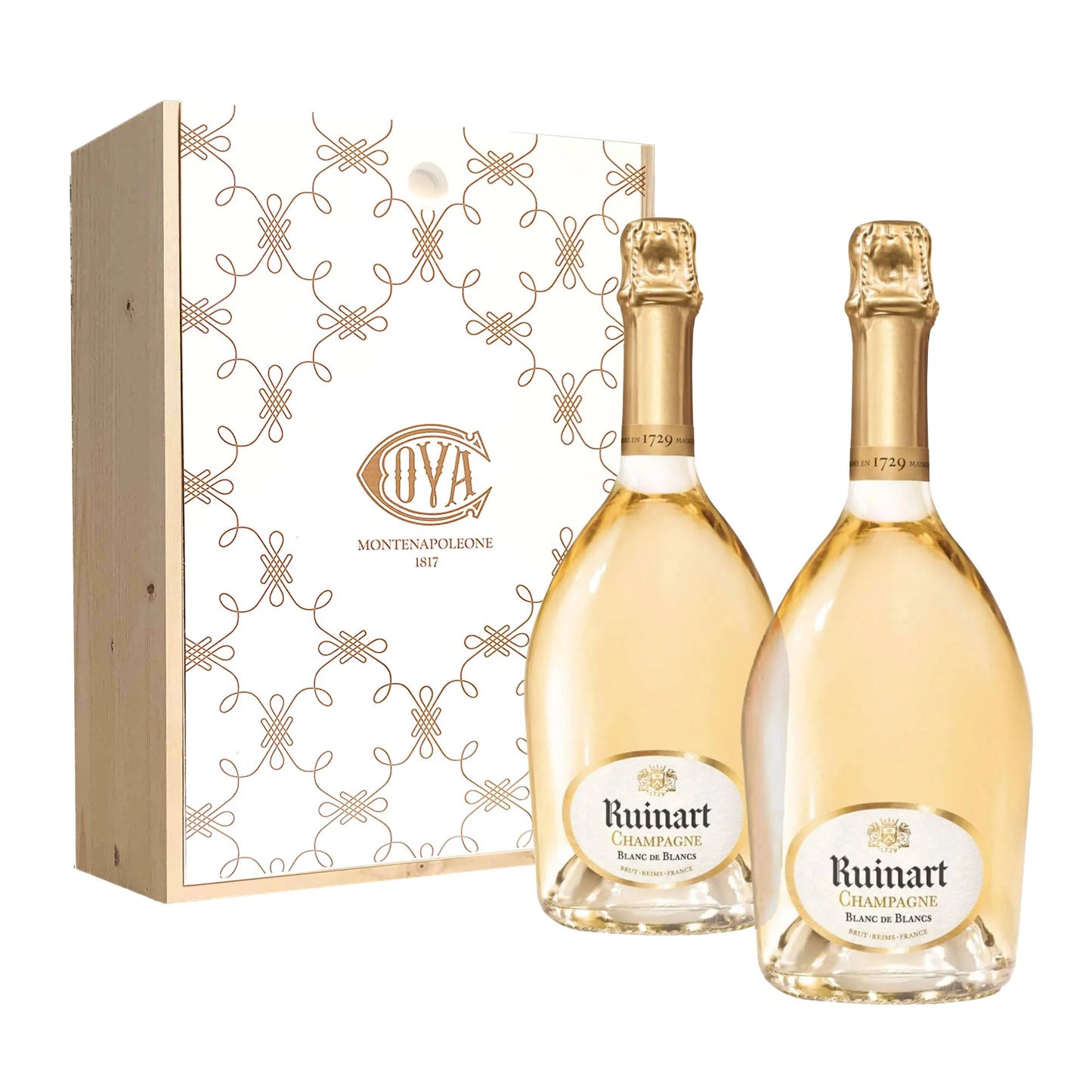 2 Sticle de Ruinart Blanc de Blancs 750 ml în cutie Cova